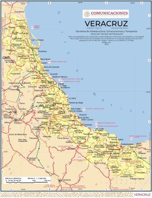 Mapa del estado de Veracruz