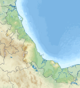 Mapa físico en blanco del estado de Veracruz.