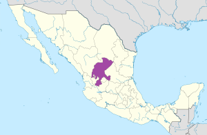 ¿Donde se encuentra el estado de Zacatecas?