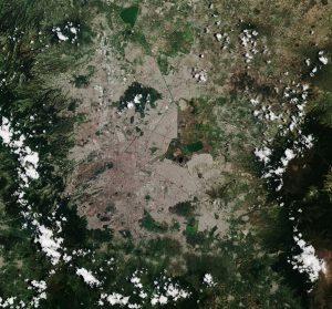 Ciudad de México y sus alrededores desde el espacio