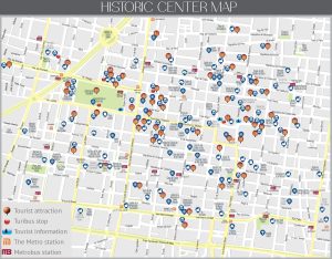 Atractivos turísticos en el Centro Histórico de la Ciudad de México.