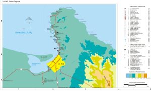 Mapa regional de La Paz (Baja California Sur).