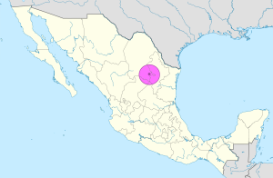 Mapa de ubicación de Saltillo en México.
