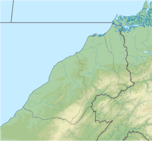 Mapa físico en blanco del departamento de Tumbes.