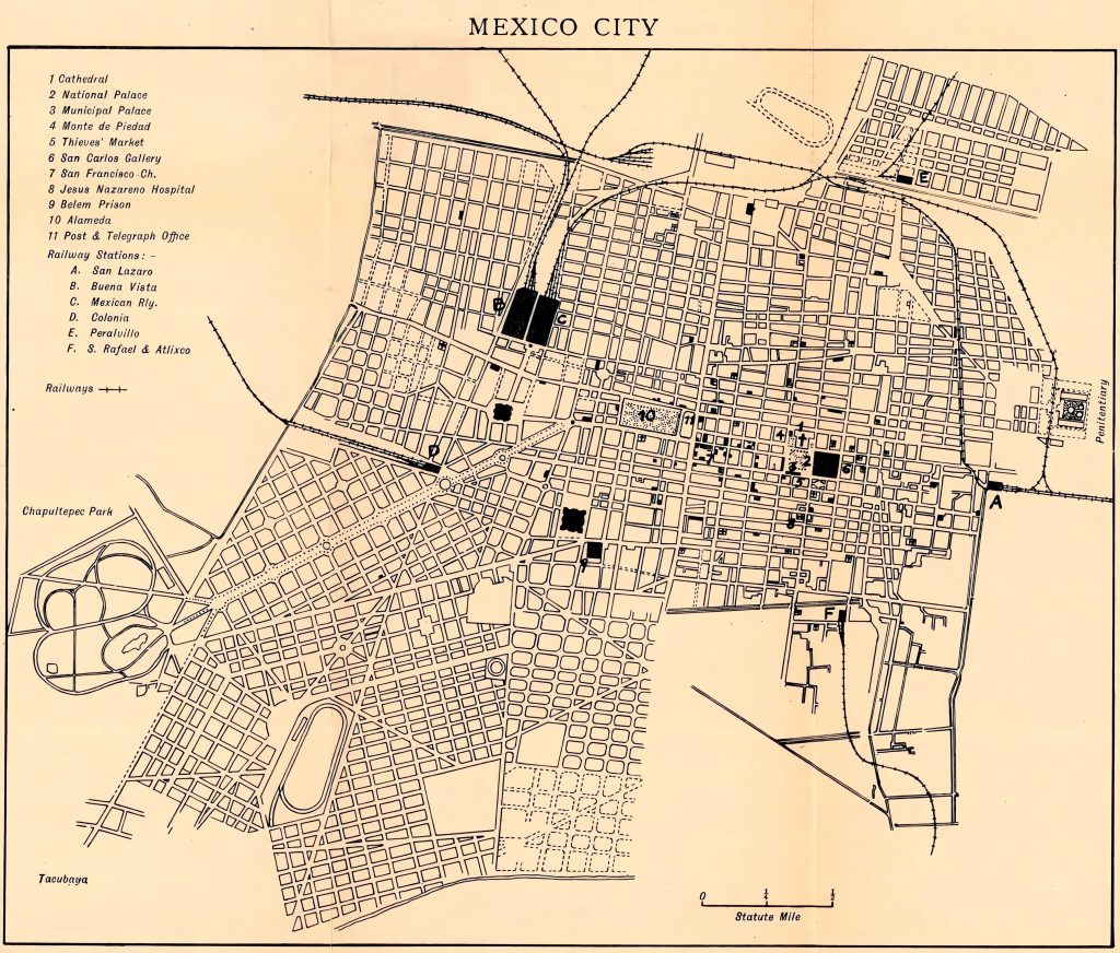 Plano de la Ciudad de México de 1918.