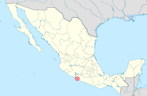 Mapa de ubicación de Zihuatanejo en México.