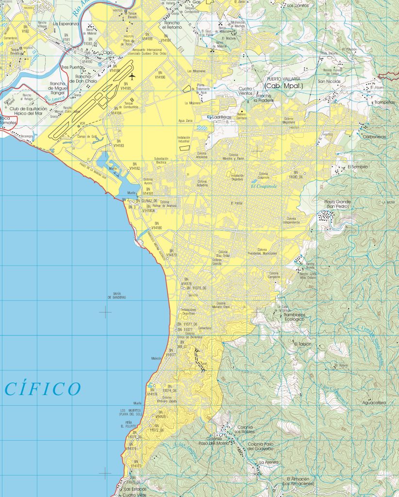 Plano de Puerto Vallarta.