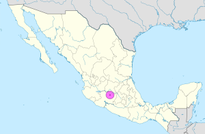 Mapa de ubicación de Morelia en México.