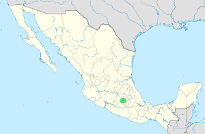 Mapa de ubicación de Cuernavaca en México.
