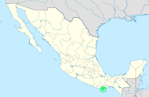 Mapa de ubicación de Bahías de Huatulco en México.
