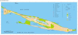 Mapa de Isla Mujeres.