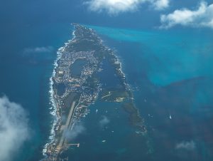 Vista aérea de la parte sur de Isla Mujeres.