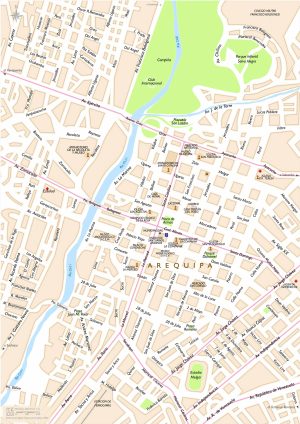 Plano de la ciudad de Arequipa
