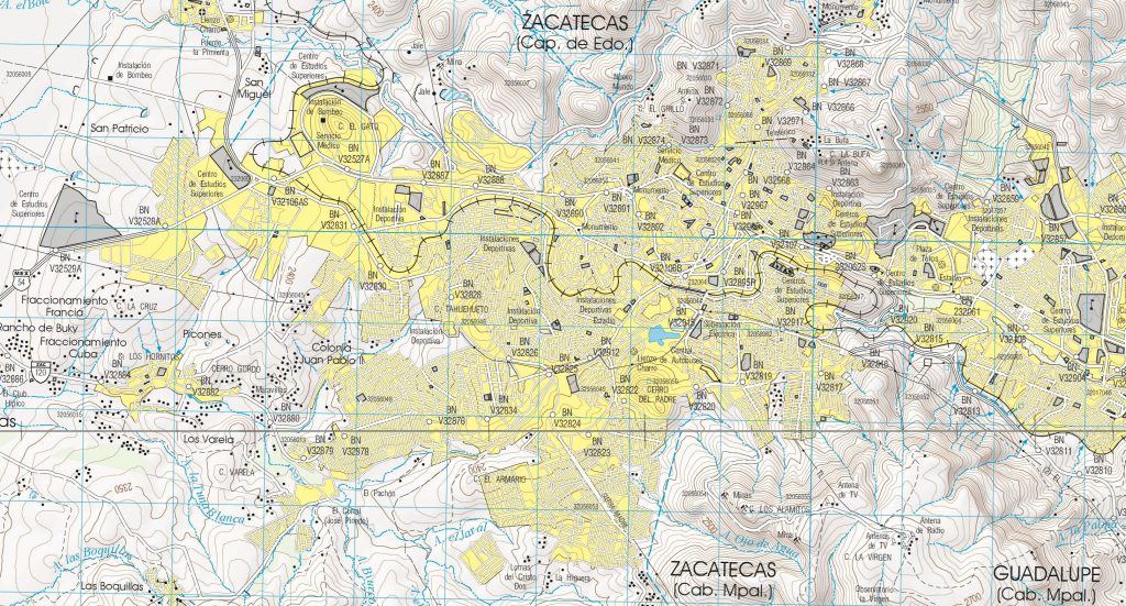 Plano de la ciudad de Zacatecas.
