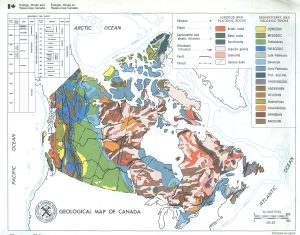 Mapa geológico de Canadá