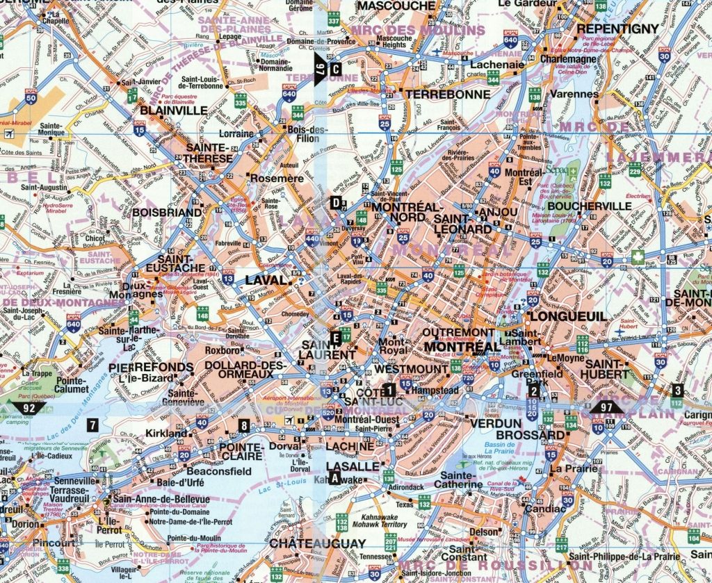 Mapa de Montreal.