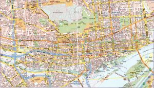 Plano del centro de Montreal.