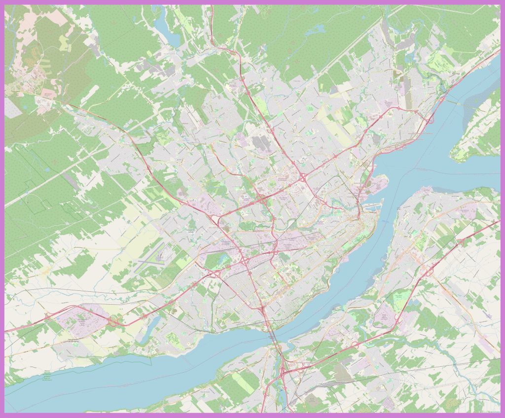 Plano de la ciudad de Quebec.