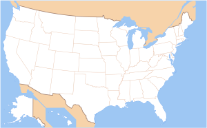 Mapa mudo de Estados Unidos