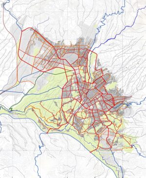 Mapa mudo coloreado del área Metropolitana de Arequipa