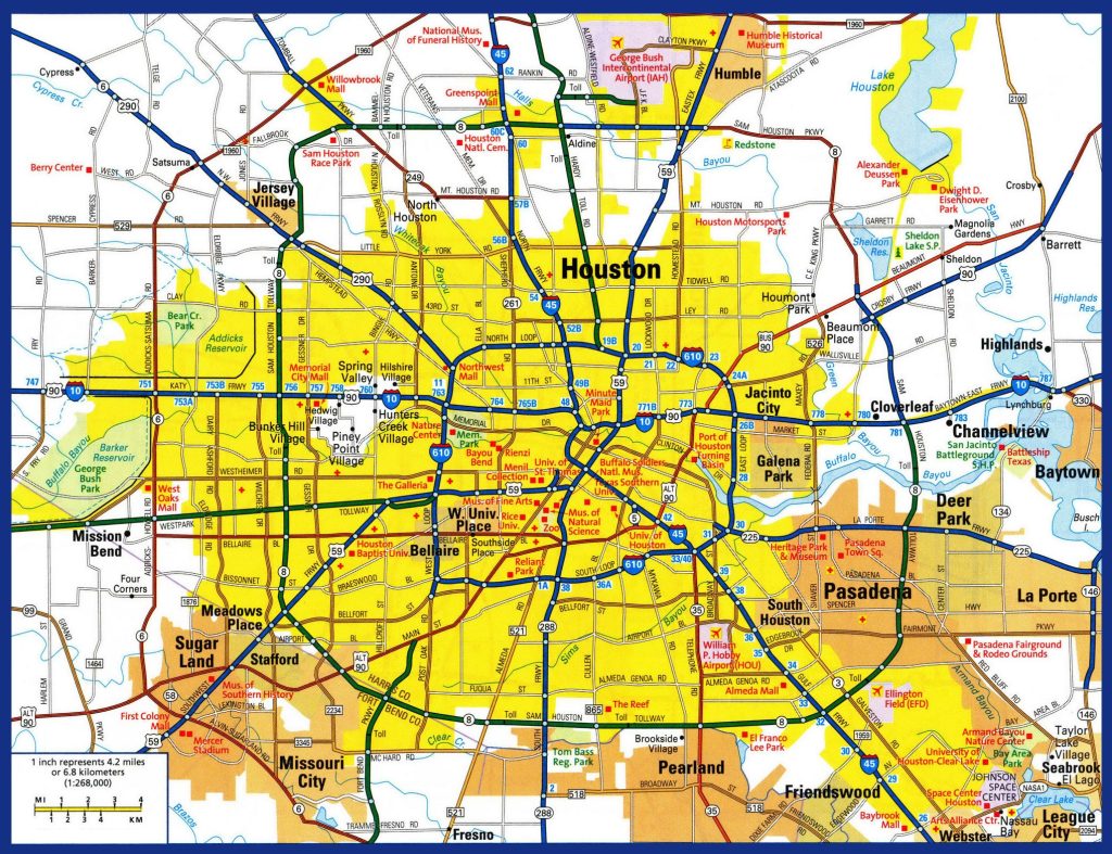 Plano de la ciudad de Houston.
