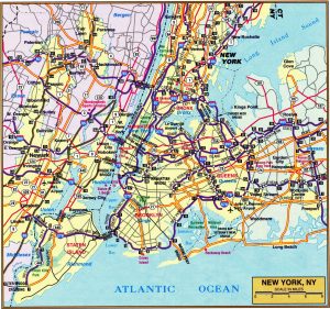 Mapa de la ciudad de Nueva York.