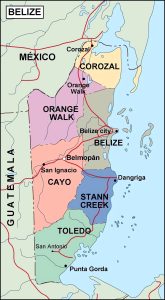 Divisiones administrativas de Belice.