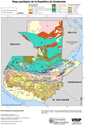 Mapa geológico de Guatemala