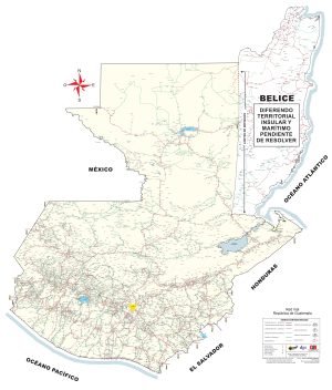 Mapa de carreteras de Guatemala