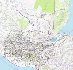 Mapa físico de Guatemala