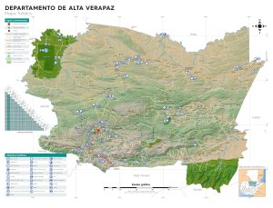 Mapa turistico del Departamento de Alta Verapaz