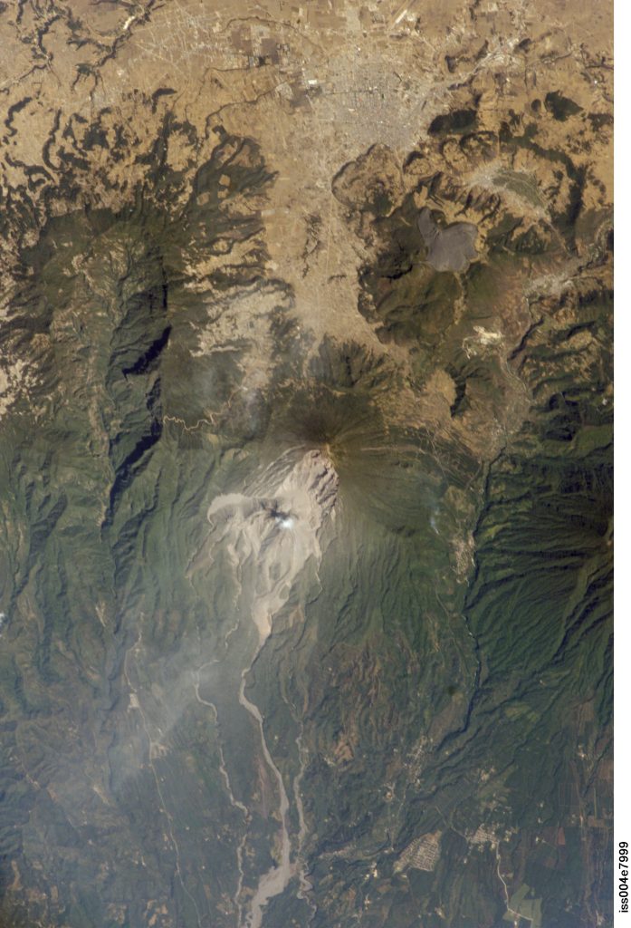 Imagen satelital del Volcán Santa María.