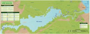 Mapa del parque nacional Río Dulce
