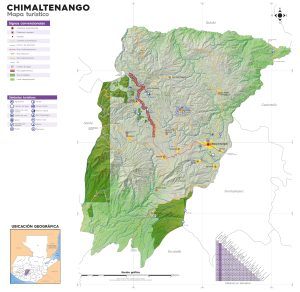 Mapa turistico del Departamento de Chimaltenango