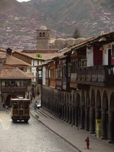 Balcones en la Plaza de Armas en Cuzco, Perú. Balcones en la Plaza de Armas en Cuzco, Perú.