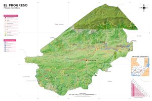 Mapa turistico del Departamento de El Progreso