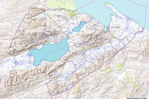 Mapa topográfico del Departamento de Izabal.