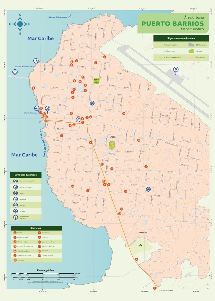Mapa de la ciudad de Puerto Barrios.