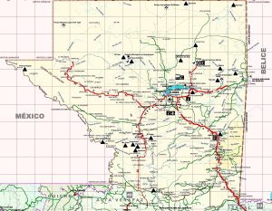 Mapa del Departamento de Petén