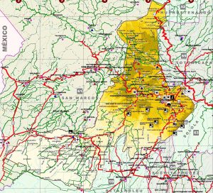 Mapa del Departamento de Quetzaltenango