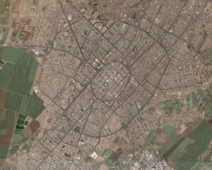 Imagen satelital de Trujillo, Perú. Imagen satelital de Trujillo, Perú.