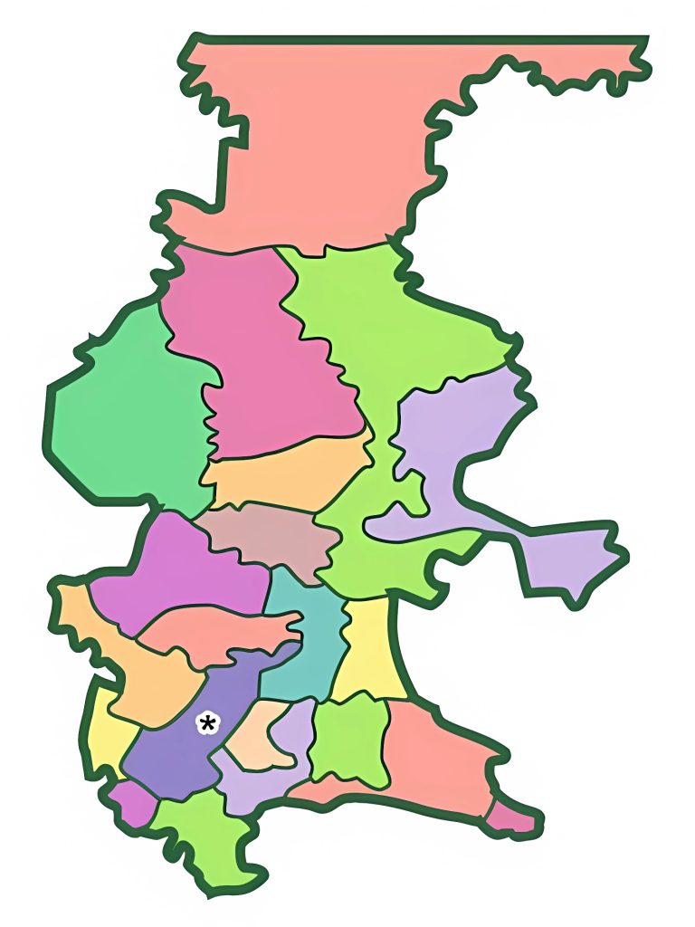 Mapa mudo del Departamento de Quiché.