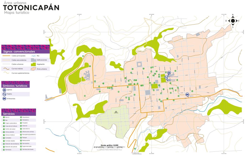 Mapa de la ciudad de Totonicapán.