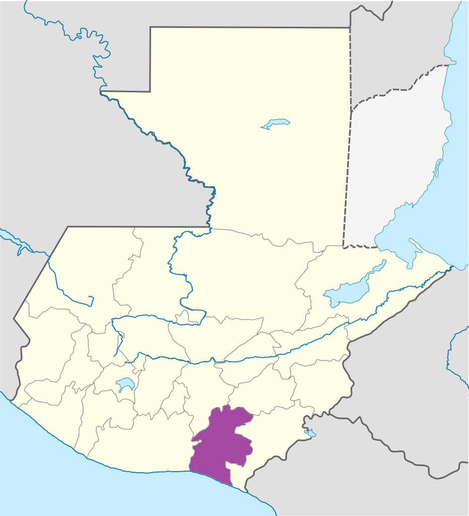 Mapa de ubicación del Departamento de Santa Rosa.
