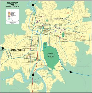 Mapa de Tegucigalpa