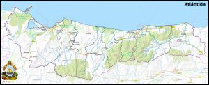 Mapa del departamento de Atlántida