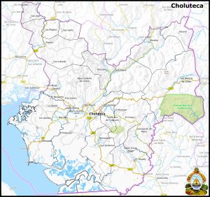 Mapa del departamento de Choluteca