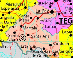 Principales ciudades del Departamento de La Paz (Honduras).