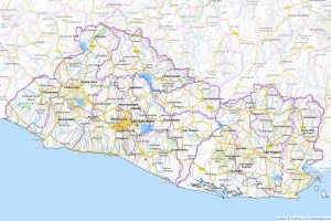 Mapa de la República de El Salvador.
