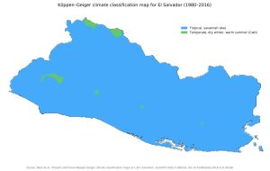 Mapa climático de El Salvador